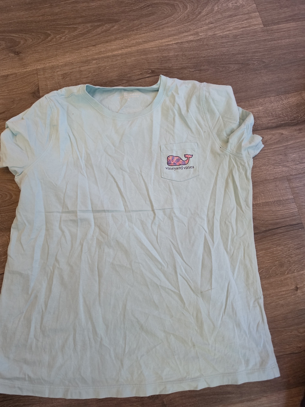 Vineyard Vines Men's Light Aqua Pocket T-Shirt